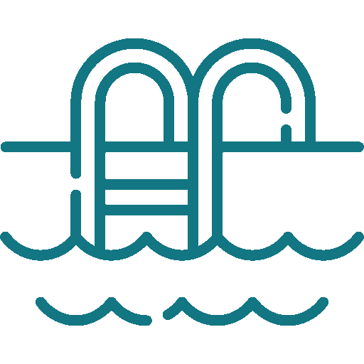 Escalier ou échelle pour une piscine container